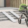 vidaXL Rampa na naloženie 200 kg Strieborná 200 kg na kus