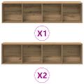 VidaXL skrinky na knihy 3 ks Artisan Oak Engineered Wood