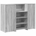 vidaXL Recepčný stôl sivý dub sonoma 135x50x103,5 cm kompozitné drevo