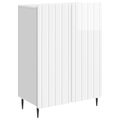 vidaXL Servírovacia skriňa Biela s vysokým leskom 66 x 34,5 x 92 cm