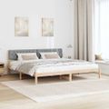 vidaXL Rám postele Hnedá a svetlo šedá 200 x 200 cm Borovicový masív