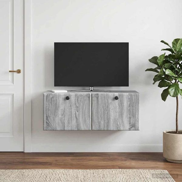 vidaXL Nástenná TV skrinka 78,5 x 31 x 30 cm Sivý Sonoma