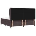 vidaXL Posteľ s pružinovým rámom Tmavo hnedá 200 x 200 cm látka
