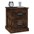 vidaXL Nočné stolíky 2 ks dymový dub 39x39x47,5 cm spracované drevo