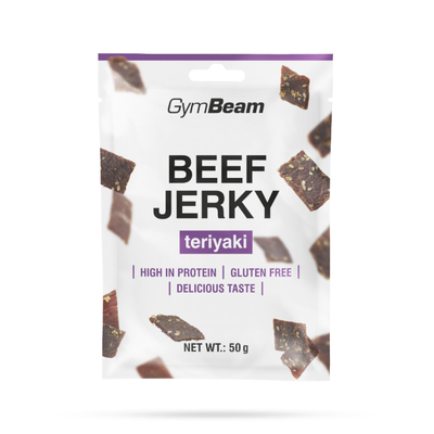 Sušené mäso Beef Jerky - GymBeam, teriyaki, 50 g
