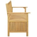 vidaXL Úložná lavička 2 -Seater 120 x 63 x 84 cm Masívna akácia
