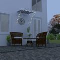 vidaXL Zaťahovacia markíza s LED 200x150 cm modro-biela