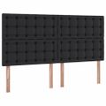 vidaXL Postel s úložným prostorem a LED svetlom Čierna 180 x 200 cm