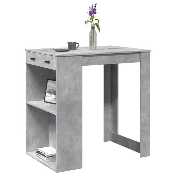 vidaXL Barový stôl betónovosivý 102x70x103,5 cm kompozitné drevo