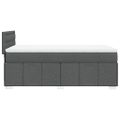 vidaXL Posteľný rám boxsping s matracom tmavosivý 80x200 cm látka