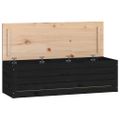 vidaXL Úložný box čierny 109x36,5x33 cm masívna borovica