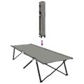 vidaXL Skladacia kempingová posteľ 2 ks Sivá 206 x 76 x 74 cm