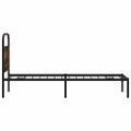 vidaXL Posteľný rám bez matraca 80x200 cm dymový dub kompozitné drevo