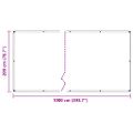 vidaXL Priehľadná plachta s okami 2x10 m PVC