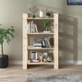 vidaXL Knižnica/deliaca stena 80x35x125 cm masívna borovica