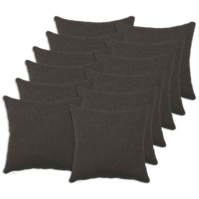 vidaXL Poťah na podložku 12 pcs HEERLEN Tmavosivá 45 x 45 cm Bouclé