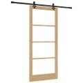 vidaXL Posuvné dvere ORKDAL 93 x 211 cm Prírodná a čierna