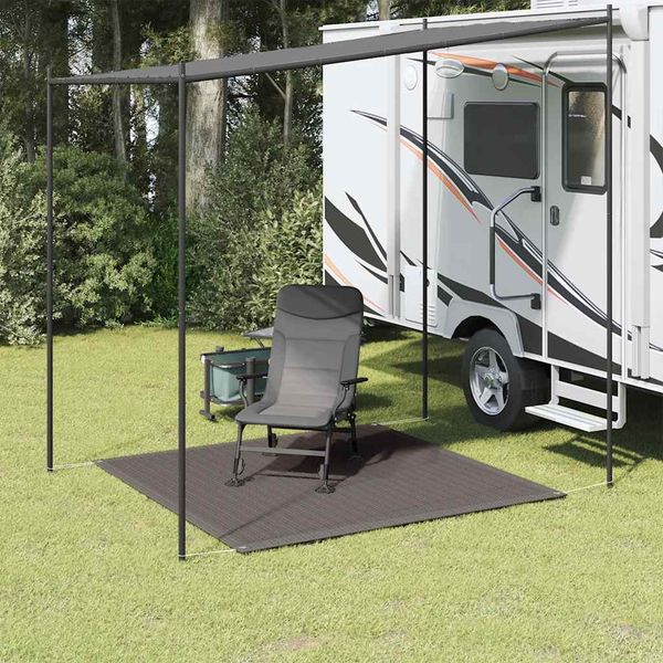 vidaXL Koberec do stanu 250x250 cm antracitový HDPE