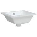 vidaXL Kúpeľňové umývadlo biele 36x31,5x16,5 cm obdĺžnikové keramické