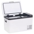vidaXL Chladiaci box s rukoväťou a adaptérom čierno-biely 25 l PP a PE