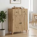 vidaXL Servírovacia skriňa Dub artisan 66 x 34,5 x 90 cm