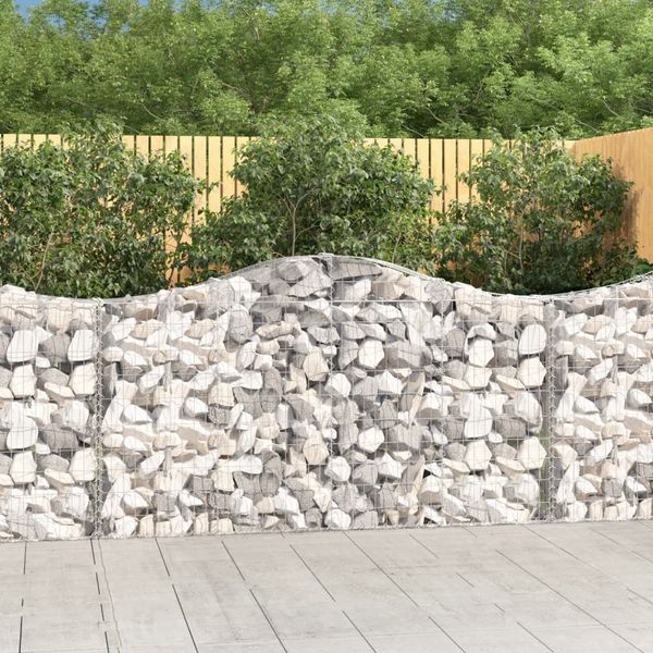 vidaXL Oblúkové gabiónové koše 50 ks 200x30x100/120cm pozinkov. železo