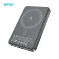 BWOO P82 BO 10000mah 15w externá batéria bezdrôtové nabíjanie tmavošedá
