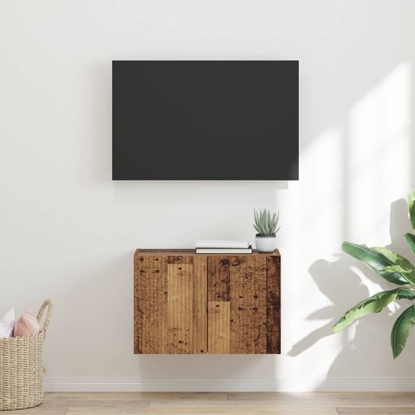 vidaXL TV nástenná skriňa Nástenný Staré drevo 59,5 x 31 x 40 cm