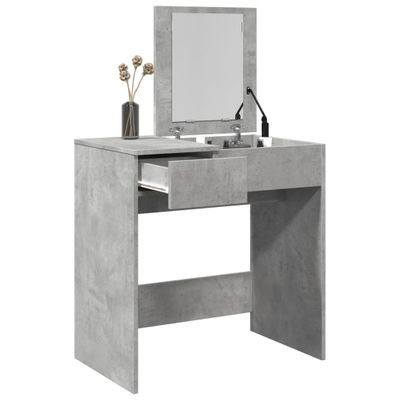 vidaXL Toaletný stolík so zrkadlom betónovosivý 73x46,5x120 cm