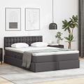 vidaXL Postel s úložným prostorem a matrací Sivá 140 x 190 cm