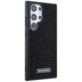 Obal Karl Lagerfeld pre Samsung Galaxy S24 Ultra KLHCS24LHDSPRK čierny HC RHINESTONE LOGO METAL PLATE