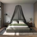 vidaXL Sieť proti komárom na posteľ 3 ks 156 mesh Čierna ⌀56 x 220 cm