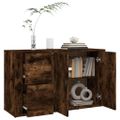 vidaXL Komoda dymový dub 100x33x59,5 cm spracované drevo