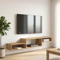 vidaXL Nástenný TV kabinet Nástenná montáž Dub artisan