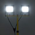 vidaXL LED reflektor so statívom 2x50 W studené biele svetlo