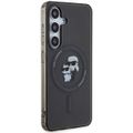 Puzdro Karl Lagerfeld pre Samsung Galaxy S24 KLHMS24SHGKCNOK čierna matná MAGSAFE IML C