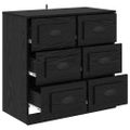 vidaXL Servírovacia skriňa Čierny dub 70 x 35,5 x 67,5 cm
