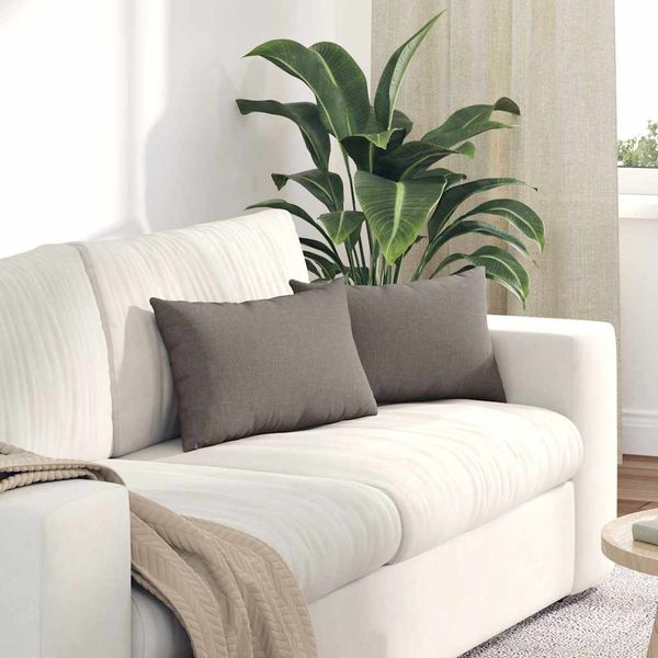 vidaXL Vankúše na pohovku 2 pcs Sivohnedá 50 x 30 cm látka