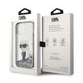 Karl Lagerfeld case for iPhone 15 6,1" KLHCP15SLKKNSK priehľadná hardcase Liquid Glitter Ikonik