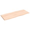 vidaXL Stolová doska 100x40x2 cm, neošetrený dubový masív, živé hrany