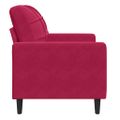 vidaXL Kreslo vínovo-červené 60 cm zamat