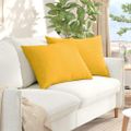 vidaXL Vankúše na pohovku 2 pcs Svetložltá 70 x 50 cm