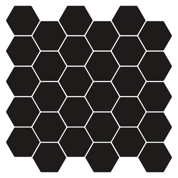 vidaXL Hexagónová dlažba 10 pcs Čierna 30 x 30 cm Polyuretán a PET