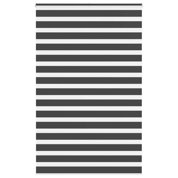 vidaXL Zebra roleta čierna 140x230 cm šírka látky 135,9cm polyester