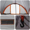 vidaXL Tipi stan Šedá a oranžová Pre 6 osôb Polyester a oceľ