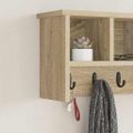 vidaXL Vešiak na stenu Nástenná montáž Sonoma dub 50 x 16 x 26 cm