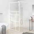 vidaXL Sprchová zástena z ESG skla biela 115x195 cm