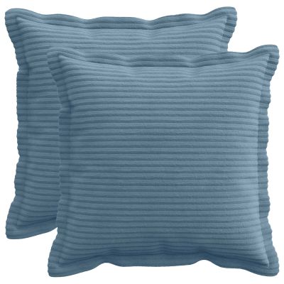 vidaXL Poťah na podložku 2 ks HOUTEN Modrá 35 x 35 cm manšestr