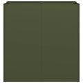 VidaXL kvetináč Olive Green 80x40x80 cm Oceľ valcovaná za studena