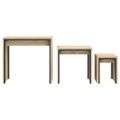 vidaXL Zasúvacie konferenčné stolíky 3 ks dub sonoma kompozitné drevo